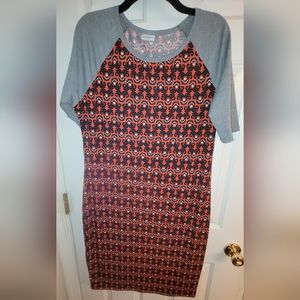 Lularoe Julia easy fit dress   XL perfect condition red